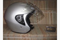 Casco Demi-Jet - Argento Metallizzato - 