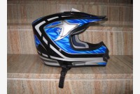 Casco Cross - Blu Metallizzato -