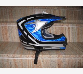 Casco Cross - Blu Metallizzato -