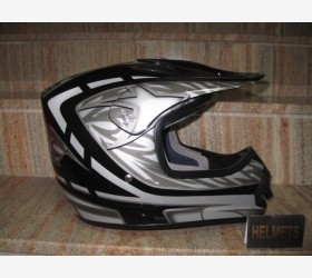 Casco Cross - Nero Metallizzato -