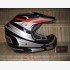 Casco Cross - Argento/Rosso - 